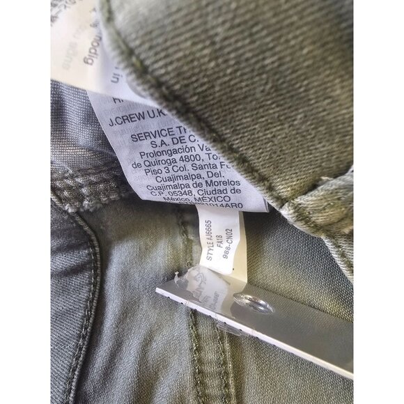 Madewell Green 9" High-Rise Skinny Jeans Style J6665 28P Cotton Blend Button Fly - Picture 10 of 10